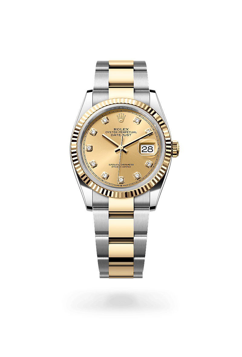 Rolex Datejust 36 M126233-0018 Herrenuhr - Oyster, 36 mm, Edelstahl Oystersteel und Gelbgold 