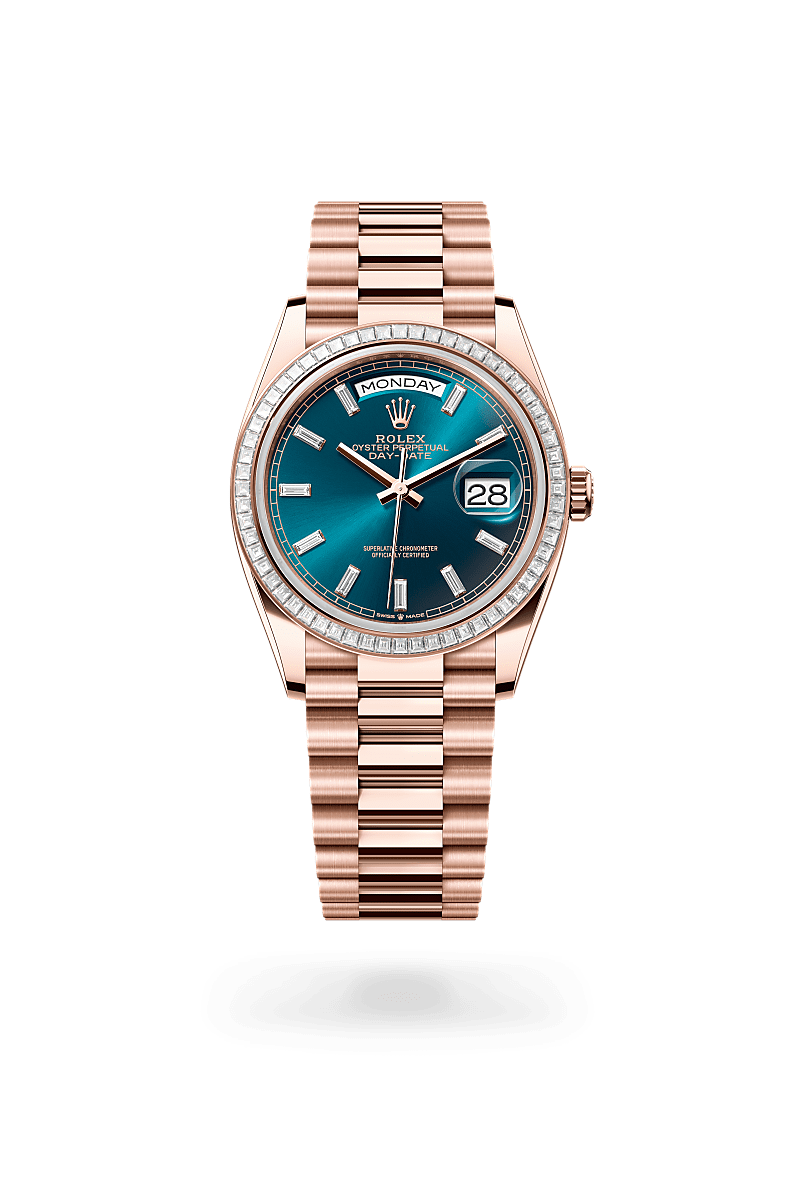 Rolex Day-Date 36 Herrenuhr (M128395TBR-0032) Oyster, 36 mm, Everose-Gold mit Diamanten