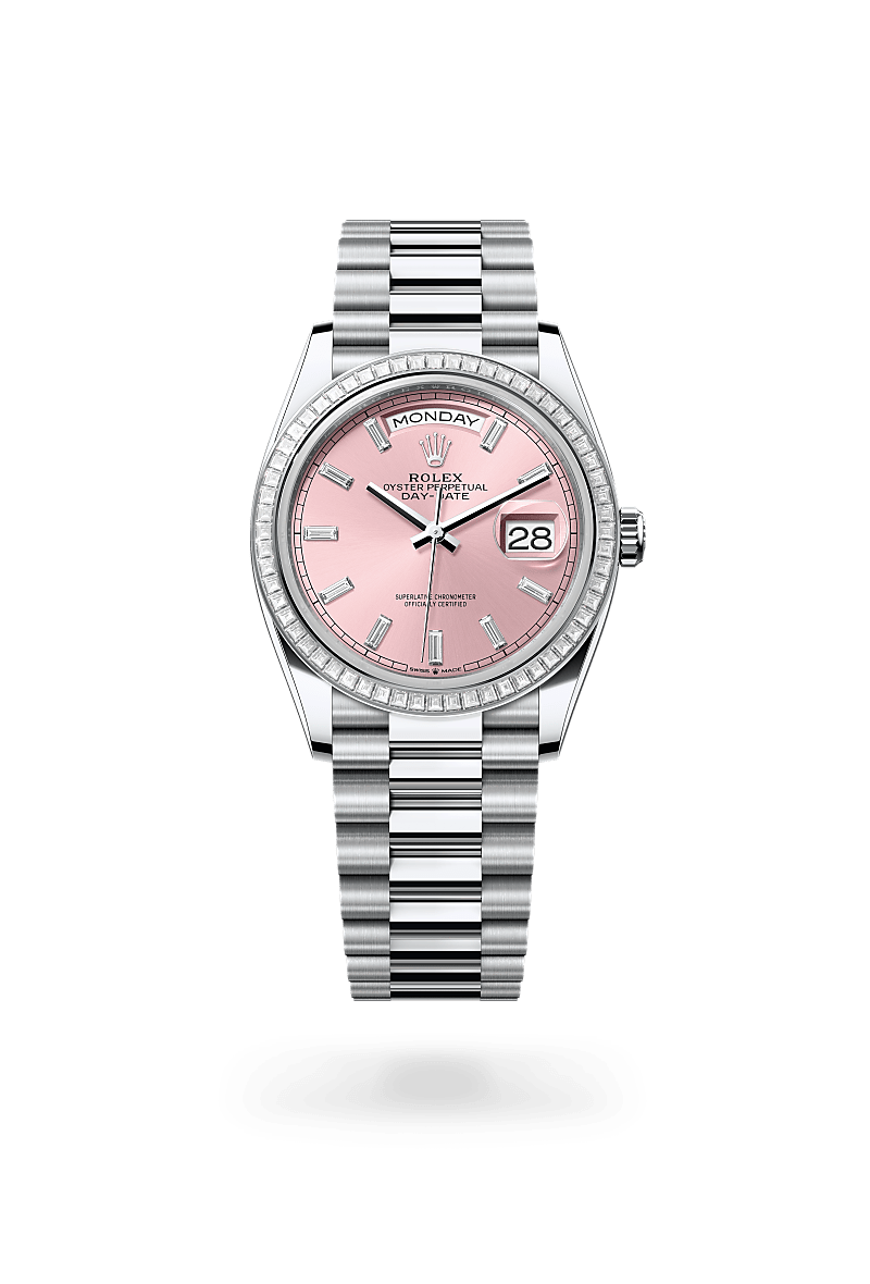 Rolex Day-Date 36 M128396TBR-0025 Herrenuhr - Oyster, 36 mm, Platin mit Diamanten