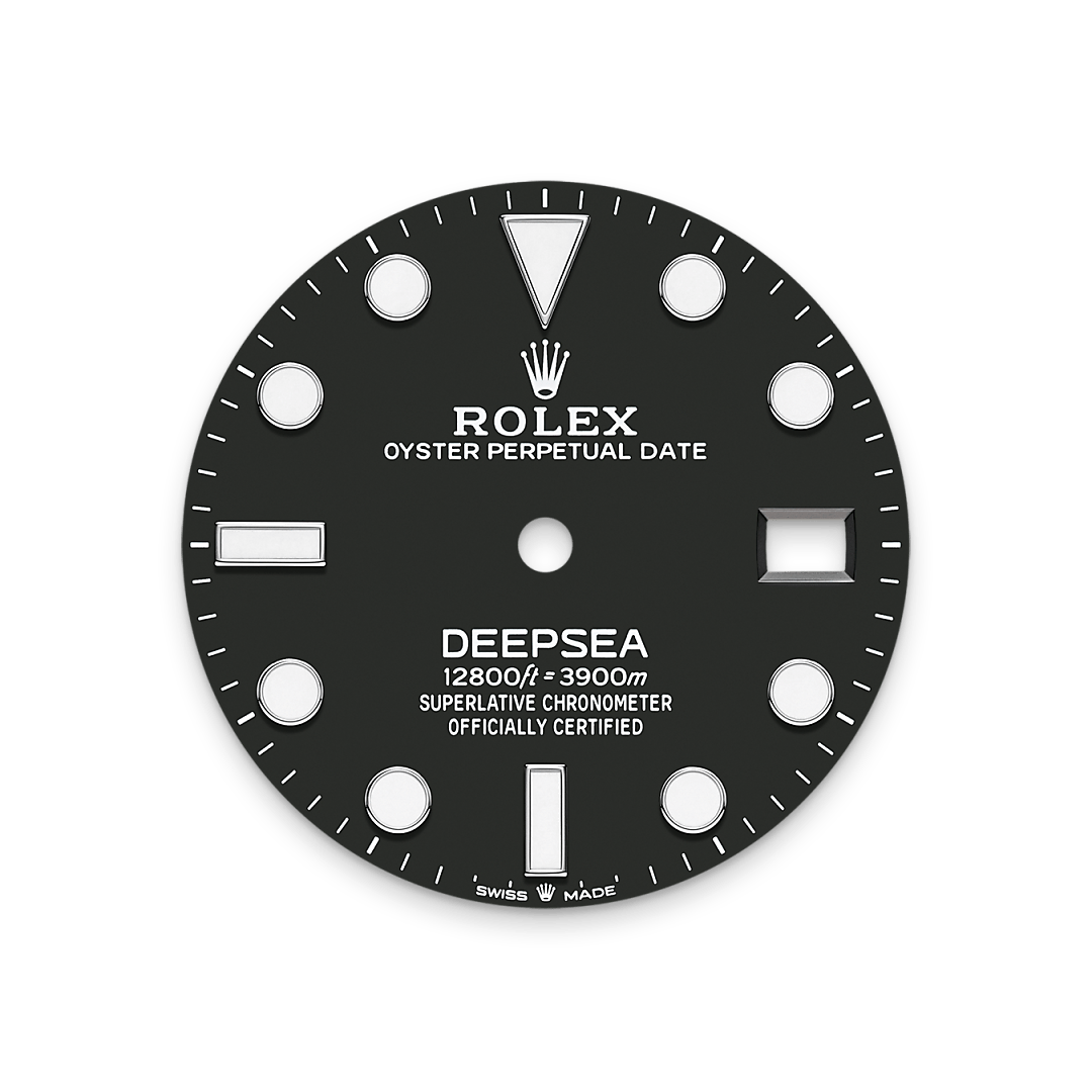 Tiefschwarzes Zifferblatt