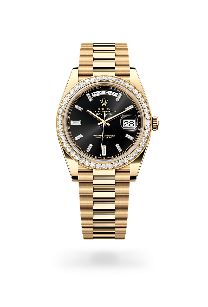 Rolex Day-Date 40 M228348RBR-0001 Herrenuhr - Oyster, 40 mm, Gelbgold mit Diamanten