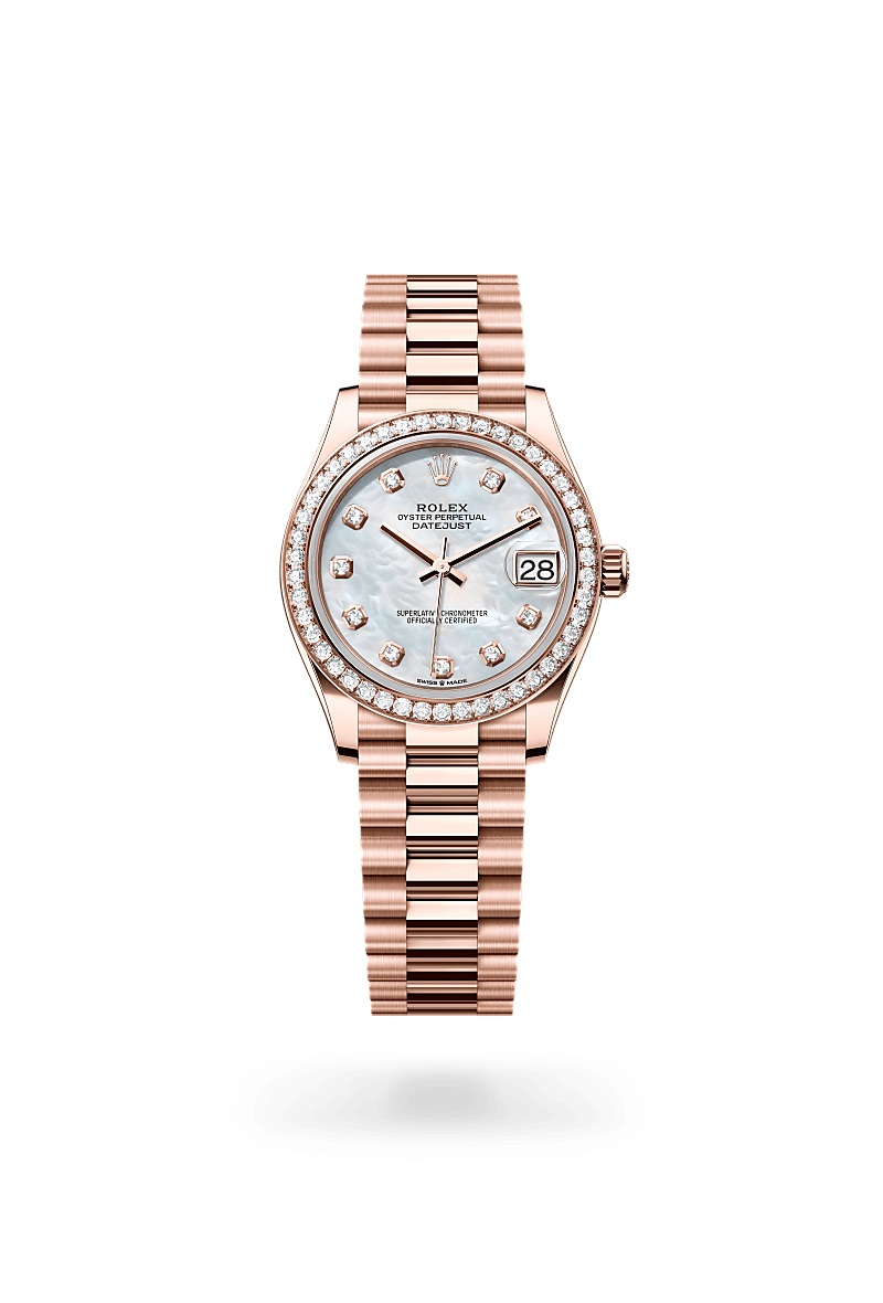 Rolex Datejust 31 M278285RBR-0005 Herrenuhr - Oyster, 31 mm, Everose-Gold mit Diamanten 
