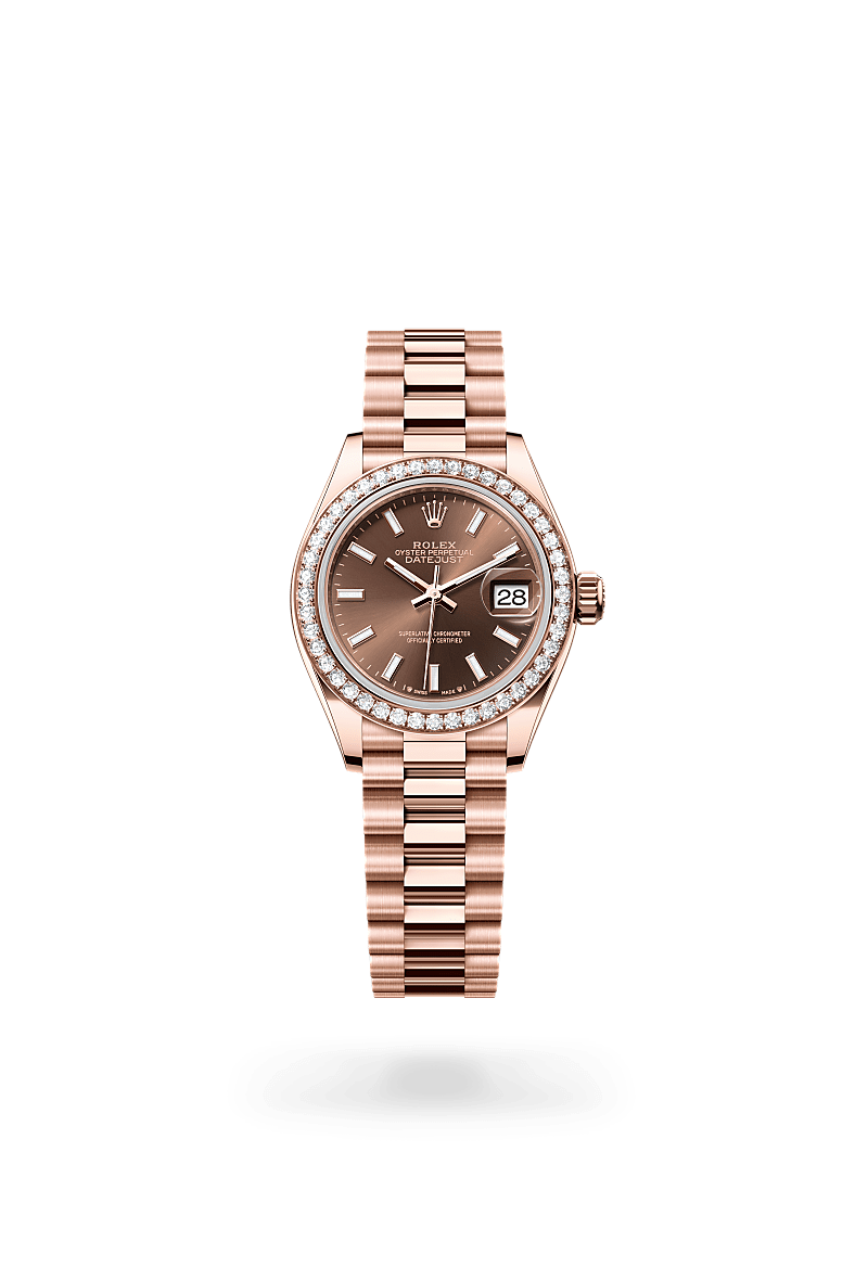 Rolex Lady-Datejust M279135RBR-0005 Herrenuhr - Oyster, 28 mm, Everose-Gold mit Diamanten