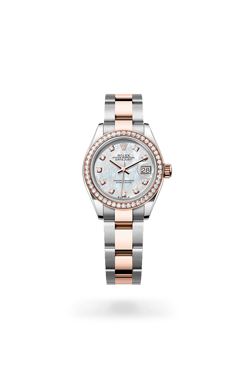 Rolex Lady-Datejust M279381RBR-0014 Herrenuhr - Oyster, 28 mm, Edelstahl Oystersteel und Everose-Gold mit Diamanten