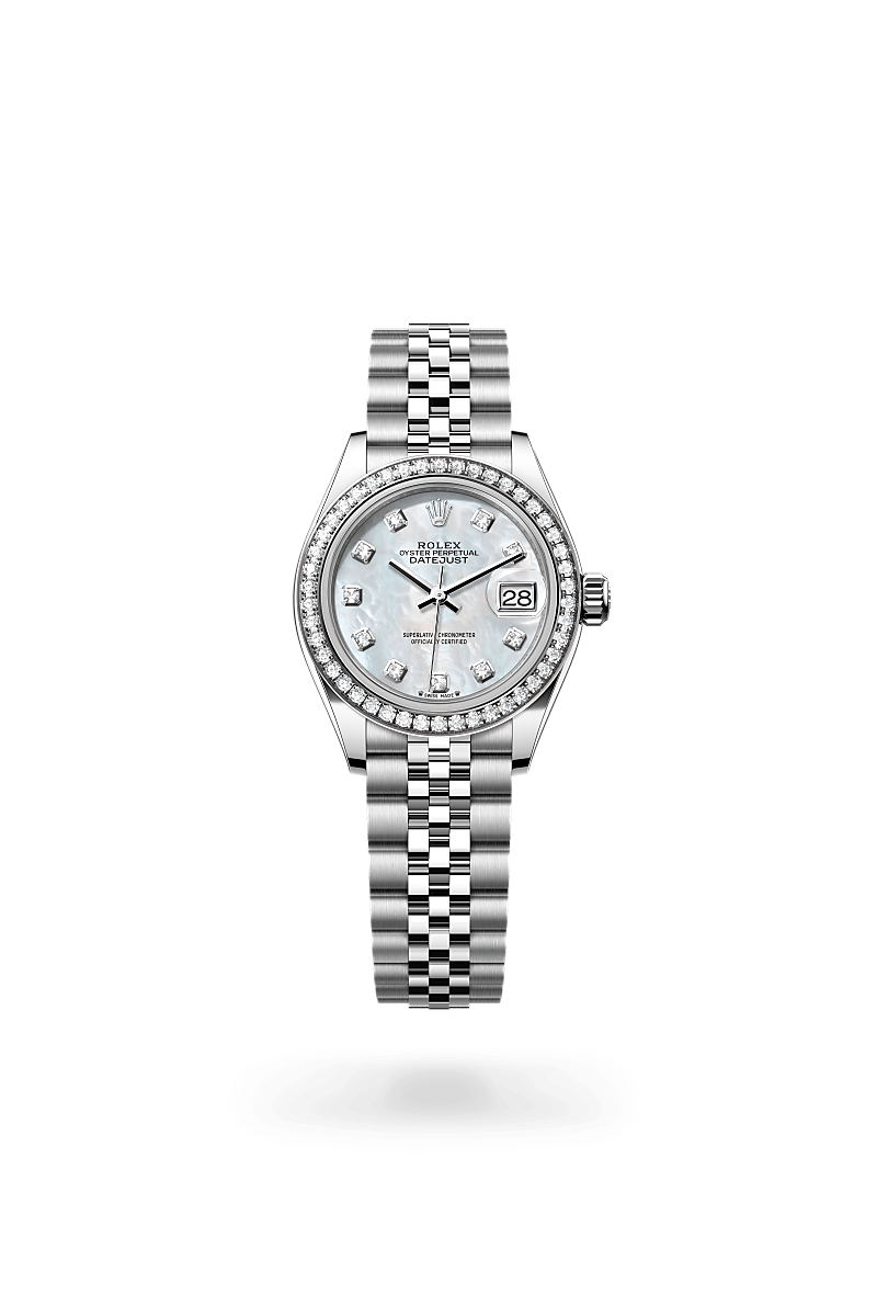 Rolex Lady-Datejust M279384RBR-0011 Herrenuhr - Oyster, 28 mm, Edelstahl Oystersteel und Weißgold mit Diamanten