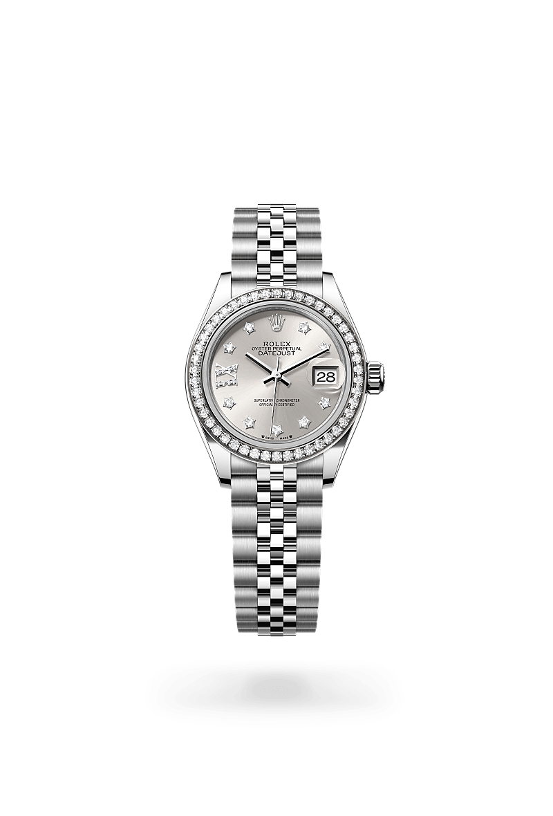 Rolex Lady-Datejust M279384RBR-0021 Herrenuhr - Oyster, 28 mm, Edelstahl Oystersteel und Weißgold mit Diamanten 