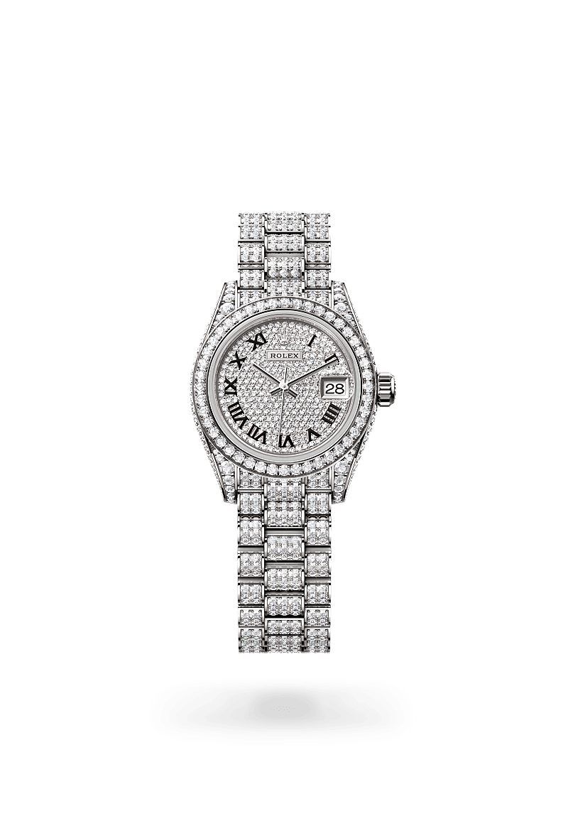 Rolex Lady-Datejust M279459RBR-0001 Herrenuhr - Oyster, 28 mm, Weißgold mit Diamanten
