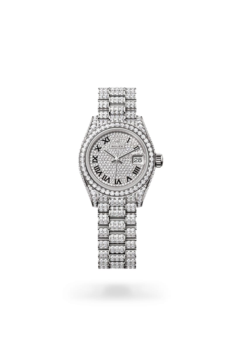 Rolex Lady-Datejust M279459RBR-0001 Herrenuhr - Oyster, 28 mm, Weißgold mit Diamanten