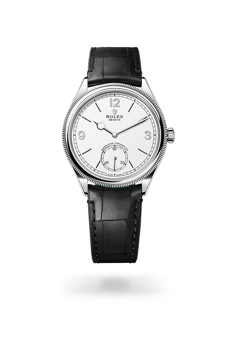 Rolex 1908 M52509-0005 Herrenuhr - 39 mm, 18 Karat Weißgold, poliert 